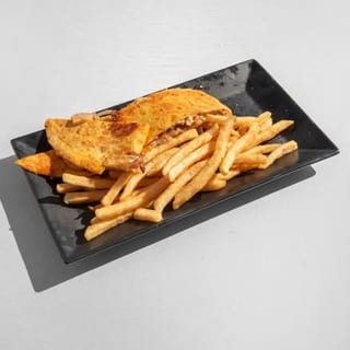 BBQ Chicken Quesadilla + Fries