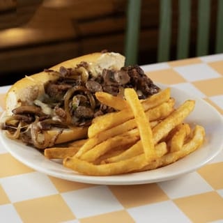 Mushroom Cheesesteak + Fries